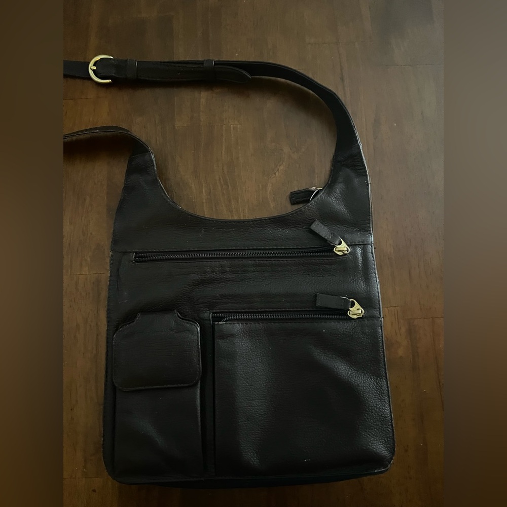 Brown Leather JP Ourse & Cie Traveler Messenger Style Bag